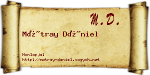 Mátray Dániel névjegykártya